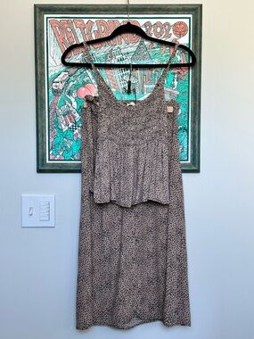 URBAN Romantics Animal Leopard Print 2-Piece Set (Wrap Skirt Cami Top) Size XS S